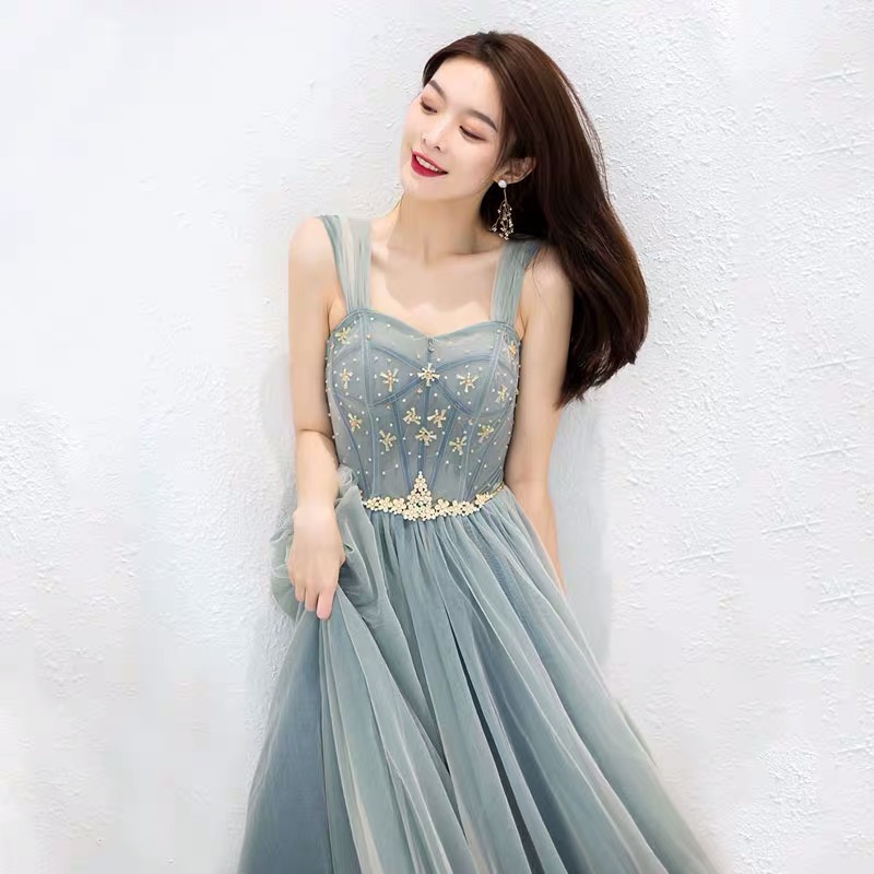 homecoming dresses 2019 Blue Short Lace Tulle Homecoming Dresses, Lovely Short Prom Dress 2019 –  morievent main image 1